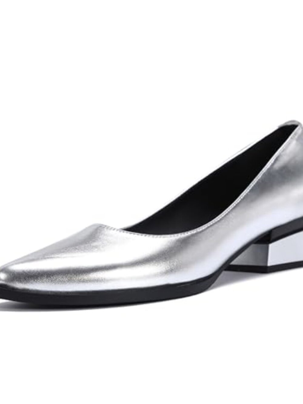 Womens Pointed Toe Chunky Heel Pumps Arch Support Comfortable Dress Shoes